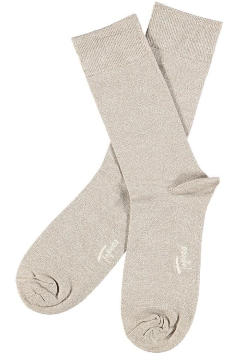 Topeco 3-pack sock mönstrad, bambu, vit