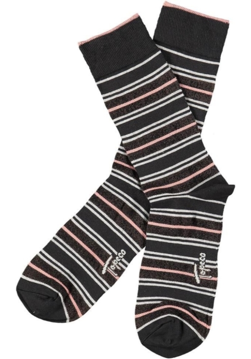 Topeco 3-pack sock mönstrad, bambu, antracit