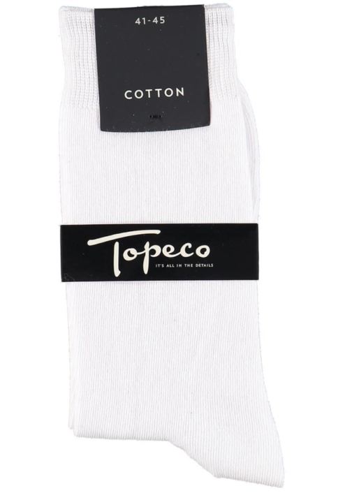 Topeco 3-pack strumpa enfärgad, bomull, vit