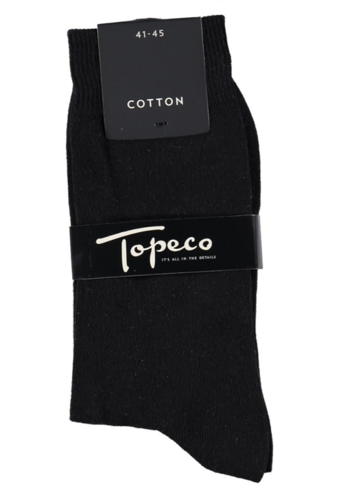 Topeco 3-pack strumpa enfärgad, bomull, svart