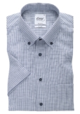 SHORT SLEEVED SHIRT WITH BLUE SQUARES