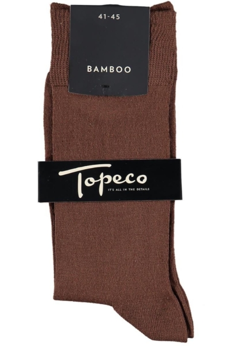 Topeco 3-pack sock mönstrad, bambu, cognac