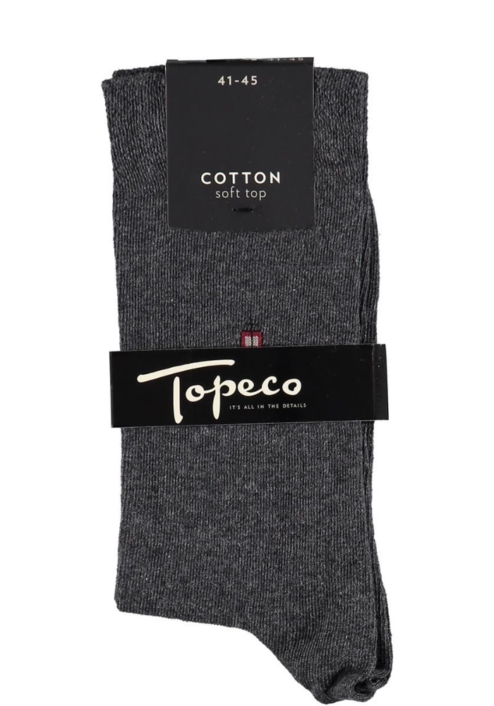 Topeco 3-pack soft-top strumpa emblem, bomull, antracitmelange